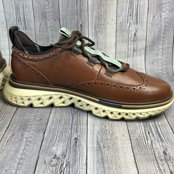 Cole Haan 5.ZEROGRAND Wingtip Oxford Shoes Men's 9W Dark Sequoia C36511 NWOB - Picture 9 of 12